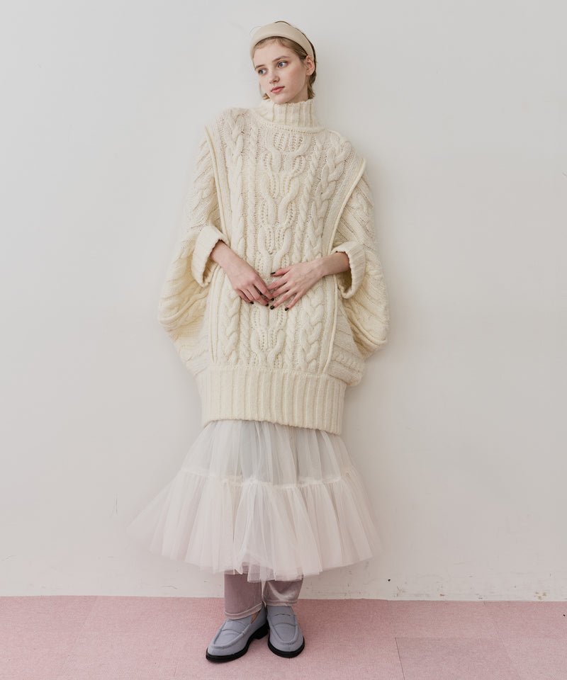 【予約】ケイブルBIGニットワンピース