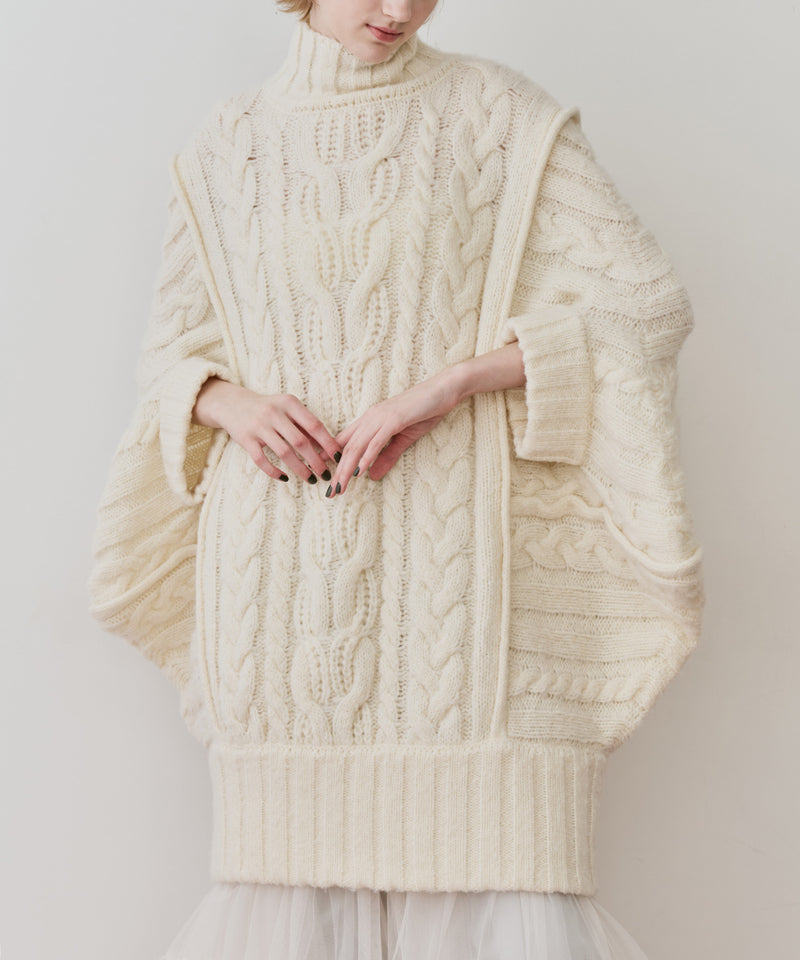【予約】ケイブルBIGニットワンピース