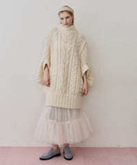 【予約】ケイブルBIGニットワンピース