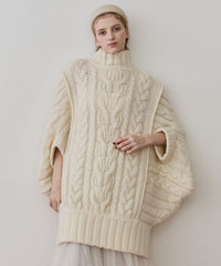 【予約】ケイブルBIGニットワンピース