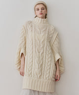 【予約】ケイブルBIGニットワンピース