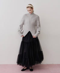 【TEN by LA BELLE ETUDE】ケーブル柄ペプラムニット