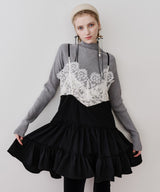 【一部カラー予約】ハイネックリブ長袖ニット