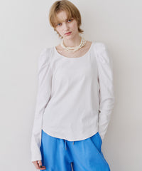 【再入荷予約】ギャザーパフロングスリーブカットソー