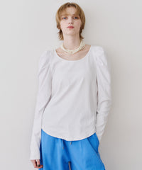 【再入荷予約】ギャザーパフロングスリーブカットソー