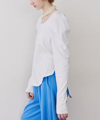 【再入荷予約】ギャザーパフロングスリーブカットソー