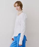 【再入荷予約】ギャザーパフロングスリーブカットソー