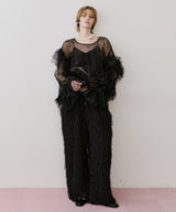 ボリュームチュールギャザーデザインTOPS