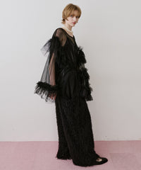 ボリュームチュールギャザーデザインTOPS