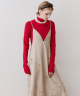 【予約】ハイネックリブ長袖ニット