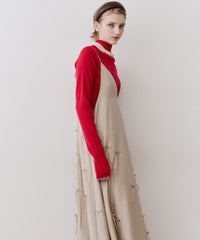 【予約】ハイネックリブ長袖ニット