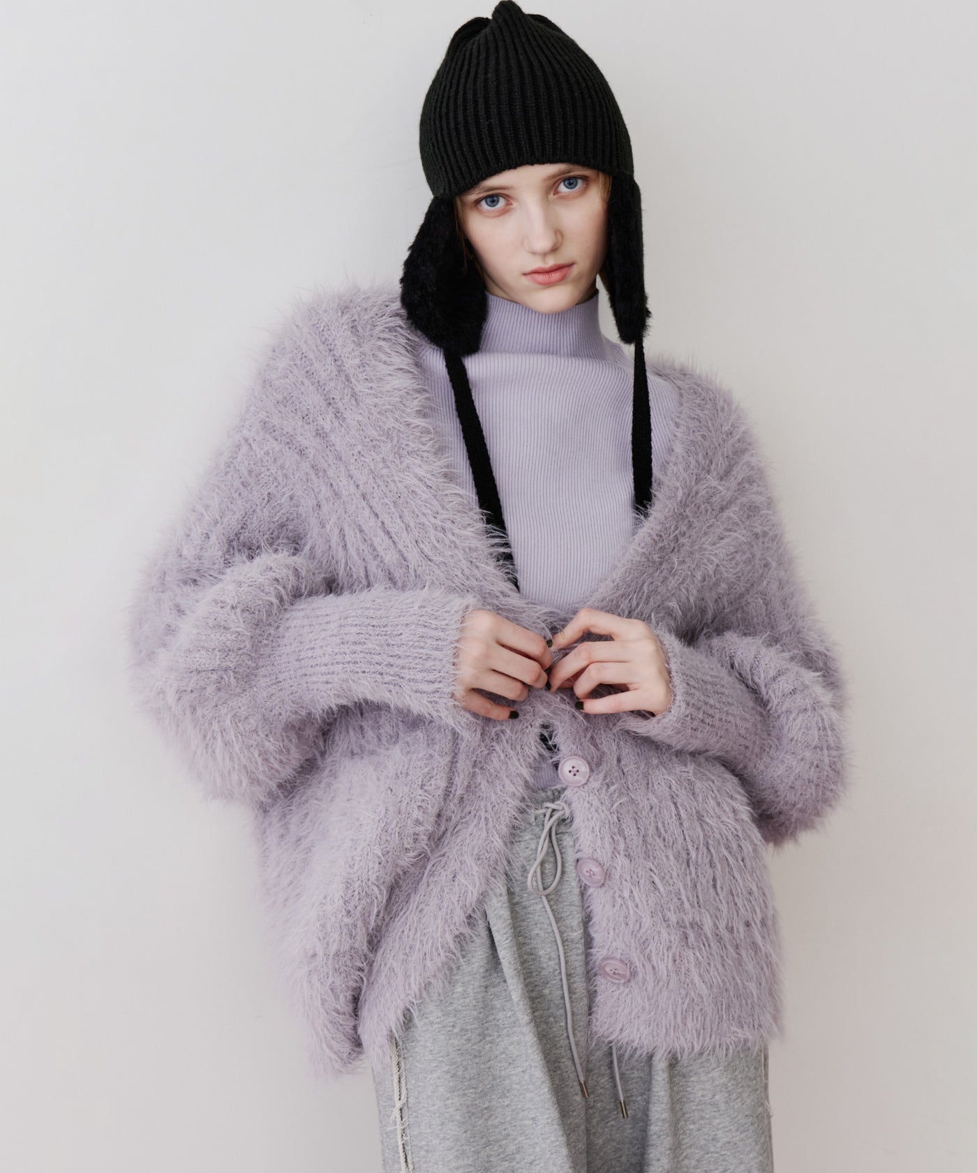 フェザーヤーンリラックス2wayカーディガン LA BELLE ETUDE フェザーヤーンリラックス2wayカーディガン（カーディガン