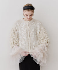 ボリュームチュールギャザーデザインTOPS