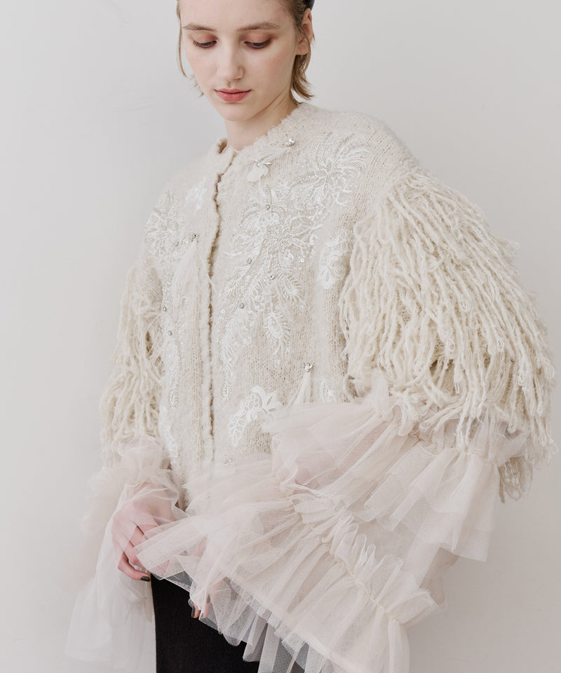 ボリュームチュールギャザーデザインTOPS