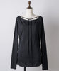 【yae】Boat neck ribbon long T shirt / ボートネックリボンロングTシャツ