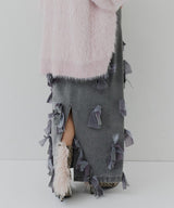 【J1U by LA BELLE ETUDE】many ribbon denim skirt