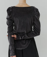 【再入荷予約】シアーベロアパフギャザーTOPS