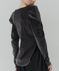 【再入荷予約】シアーベロアパフギャザーTOPS