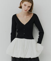 【予約】【J1U by LA BELLE ETUDE】ペプラムカーディガン