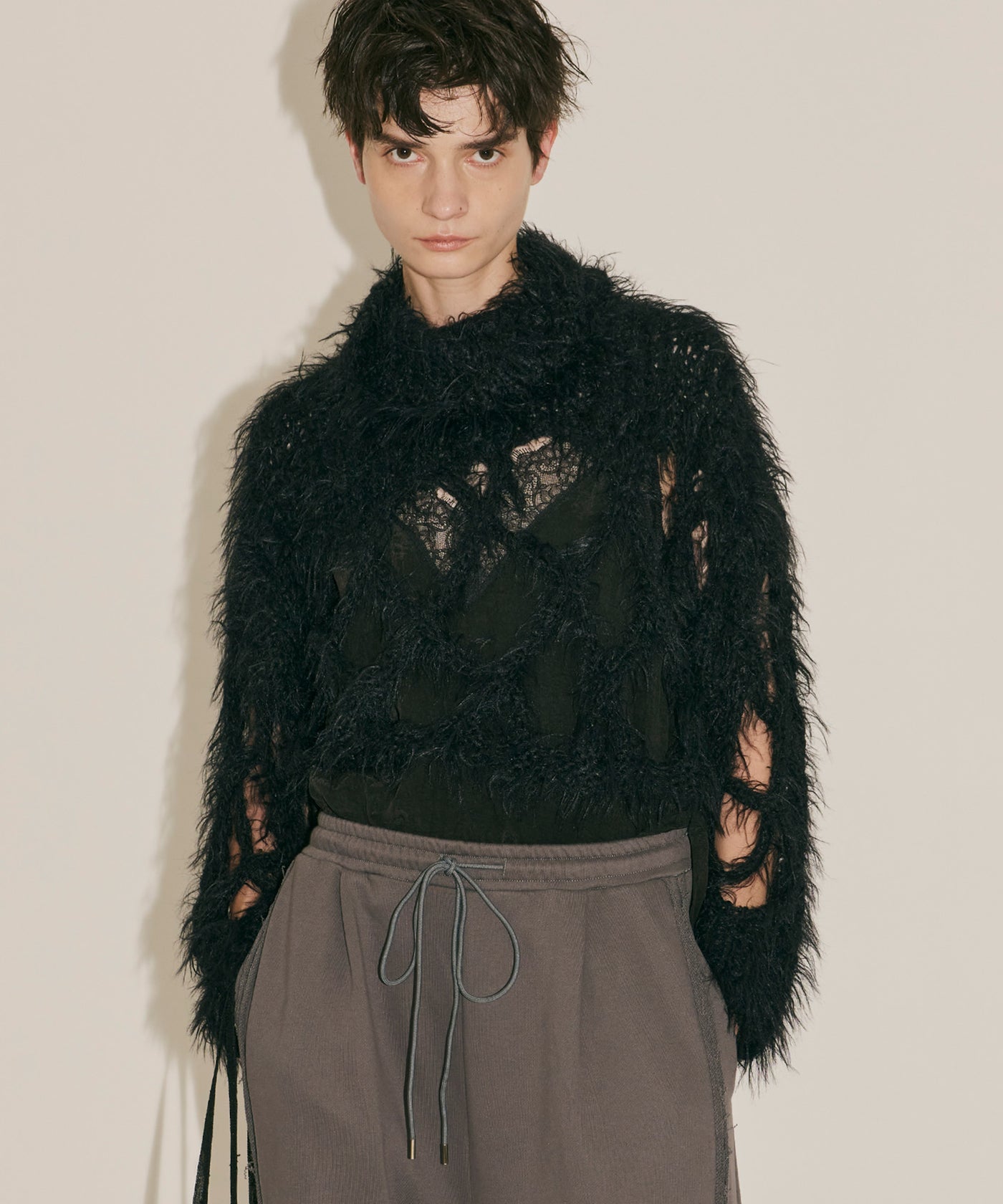 ebure 2024AW Lame Mix Tweed Knit ラメニット ebure 2024AW Lame Mix Tweed Knit ラメニット ラメミックスツィード