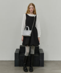 【GIUNON】round collar frill shirt / ラウンドカラーフリルシャツ