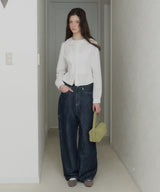 【GIUNON】round collar frill shirt / ラウンドカラーフリルシャツ