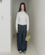【GIUNON】round collar frill shirt / ラウンドカラーフリルシャツ