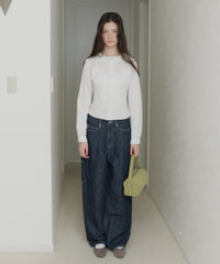 【GIUNON】round collar frill shirt / ラウンドカラーフリルシャツ
