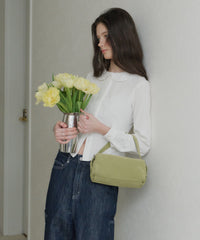【GIUNON】round collar frill shirt / ラウンドカラーフリルシャツ