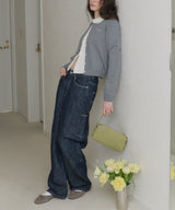 【GIUNON】round collar frill shirt / ラウンドカラーフリルシャツ