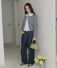 【GIUNON】round collar frill shirt / ラウンドカラーフリルシャツ