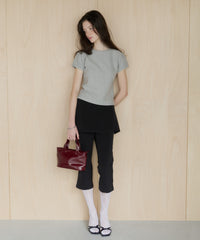 【GIUNON】layerd frill capri pants / レイヤードフリルカプリパンツ