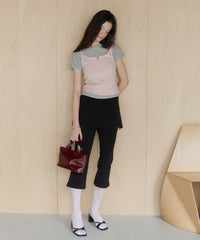 【GIUNON】layerd frill capri pants / レイヤードフリルカプリパンツ