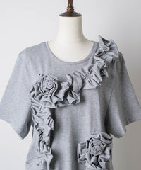 【yae】	Rose motif T-shirt dress / ローズモチーフTシャツドレス