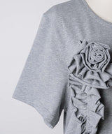 【yae】	Rose motif T-shirt dress / ローズモチーフTシャツドレス