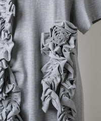 【yae】	Rose motif T-shirt dress / ローズモチーフTシャツドレス
