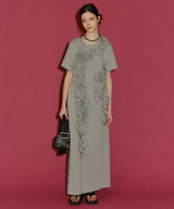 【yae】	Rose motif T-shirt dress / ローズモチーフTシャツドレス