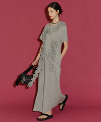【yae】	Rose motif T-shirt dress / ローズモチーフTシャツドレス
