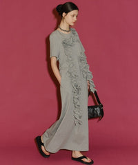 【yae】	Rose motif T-shirt dress / ローズモチーフTシャツドレス