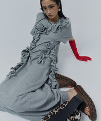 【yae】	Rose motif T-shirt dress / ローズモチーフTシャツドレス