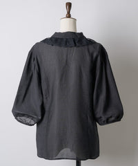 【yae】Short sleeve lace blouse / ショートスリーブレースブラウス