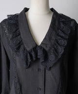 【yae】Short sleeve lace blouse / ショートスリーブレースブラウス