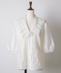 【yae】Short sleeve lace blouse / ショートスリーブレースブラウス