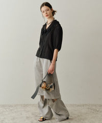 【yae】Short sleeve lace blouse / ショートスリーブレースブラウス