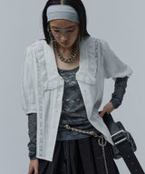 【yae】Short sleeve lace blouse / ショートスリーブレースブラウス