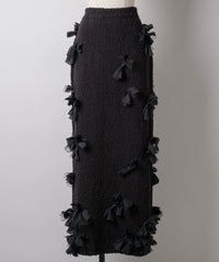 【予約10%OFF】【J1U by LA BELLE ETUDE】メニーリボンニットIラインスカートⅡ