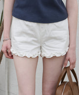 【GIUNON】hem frill short pants / ヘムフリルショートパンツ