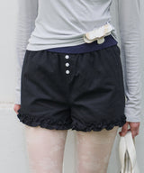 【GIUNON】hem frill short pants / ヘムフリルショートパンツ