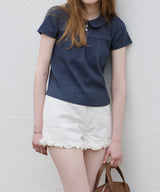 【GIUNON】hem frill short pants / ヘムフリルショートパンツ