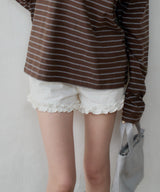 【GIUNON】hem frill short pants / ヘムフリルショートパンツ